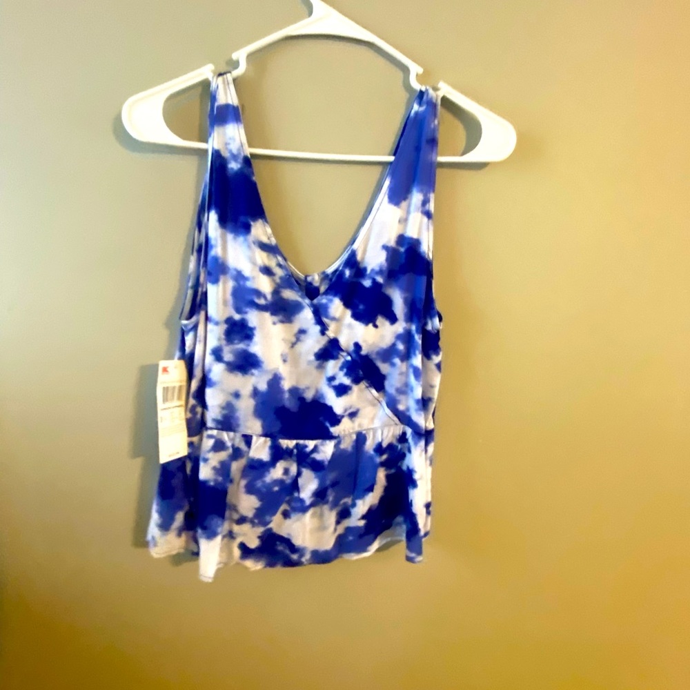 Blue and whites tank for women